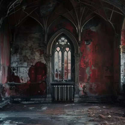 Red Room Abandoned 10’X10’ Ultracloth (120 X Inch) Backdrop