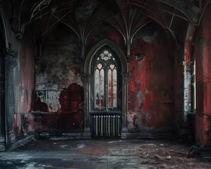 Red Room Abandoned 10’X8’ Fleece (120 X 96 Inch) Backdrop