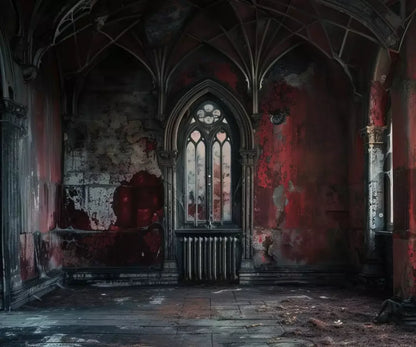 Red Room Abandoned 12’X10’ Ultracloth (144 X 120 Inch) Backdrop