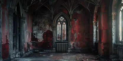 Red Room Abandoned 16’X8’ Ultracloth (192 X 96 Inch) Backdrop