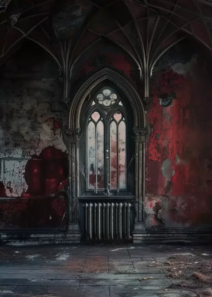 Red Room Abandoned 5’X7’ Ultracloth (60 X 84 Inch) Backdrop