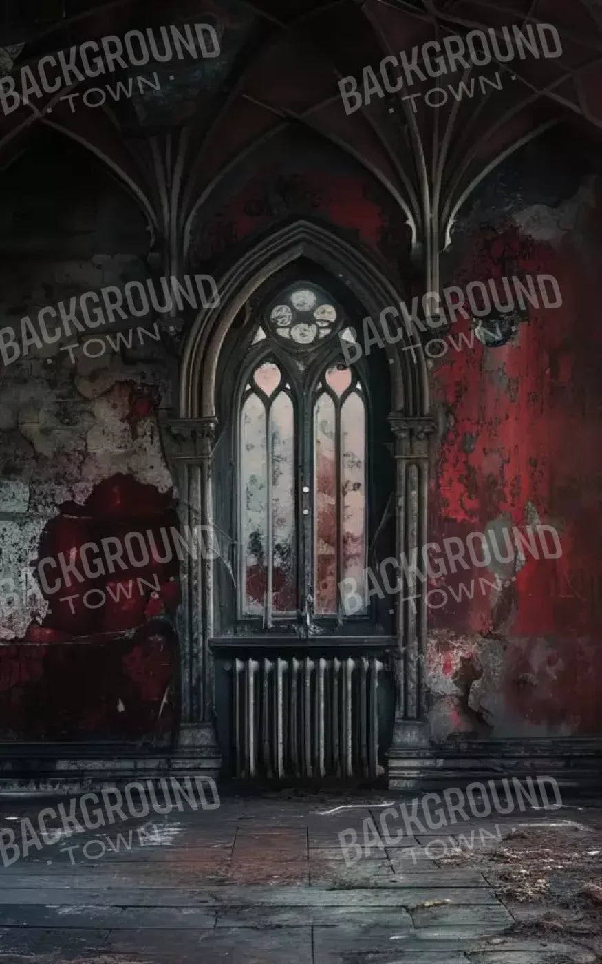 Red Room Abandoned 5’X8’ Ultracloth (60 X 96 Inch) Backdrop