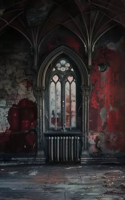 Red Room Abandoned 5’X8’ Ultracloth (60 X 96 Inch) Backdrop