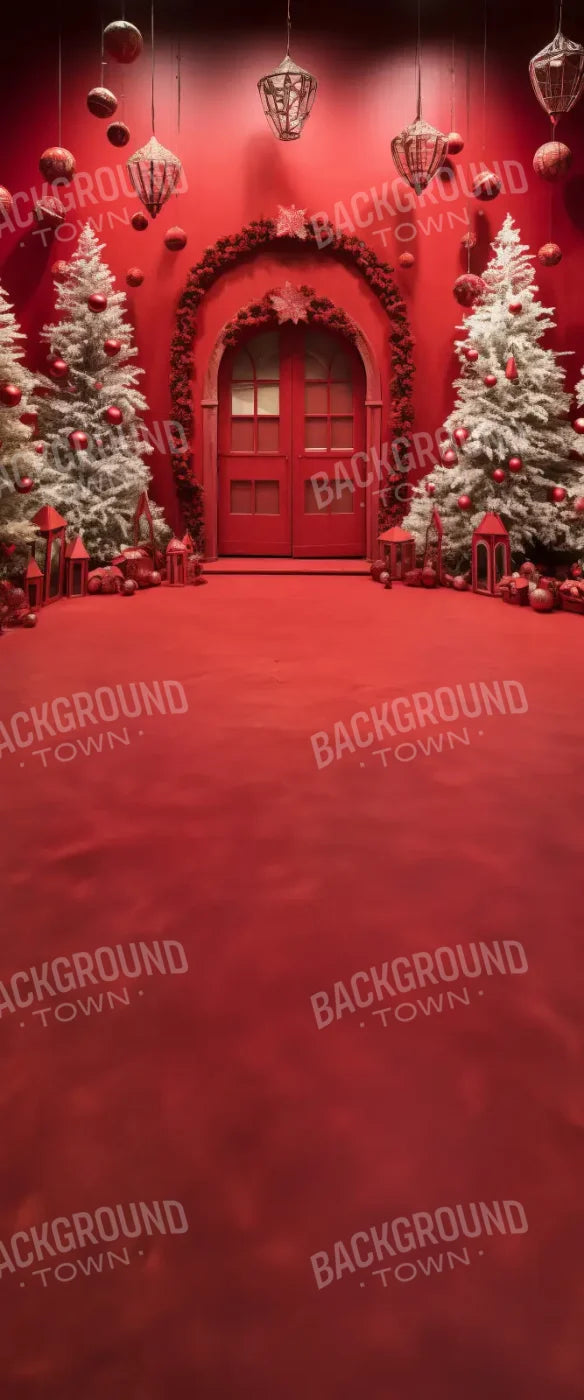 Red Room Christmas Sweep 5’x12’ UltraCloth for Westcott X-Drop (60 x 144 inch) Backdrop