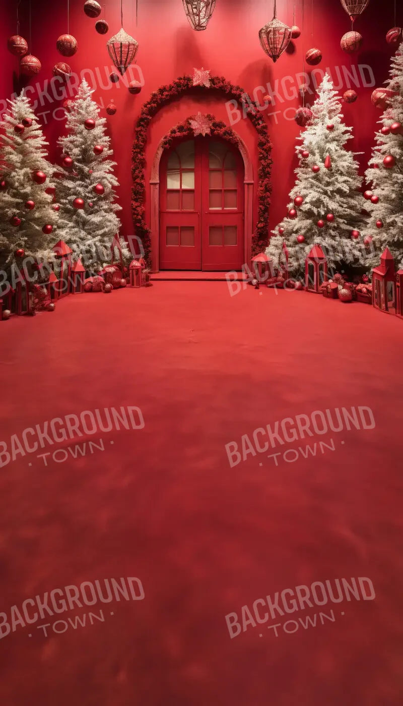 Red Room Christmas Sweep 8’x14’ UltraCloth for Westcott X-Drop Pro (96 x 168 inch) Backdrop