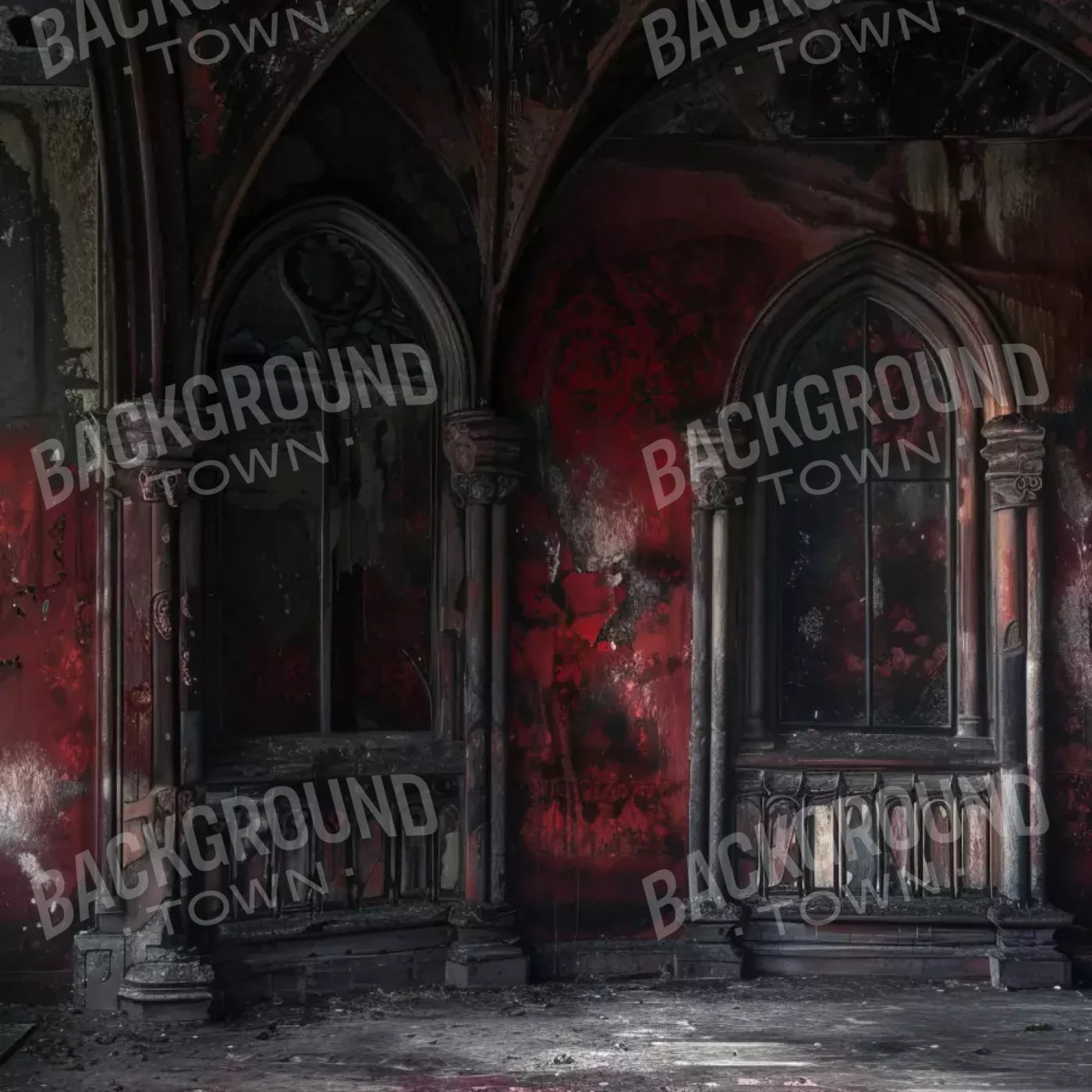 Red Room Decay 10’X10’ Ultracloth (120 X Inch) Backdrop