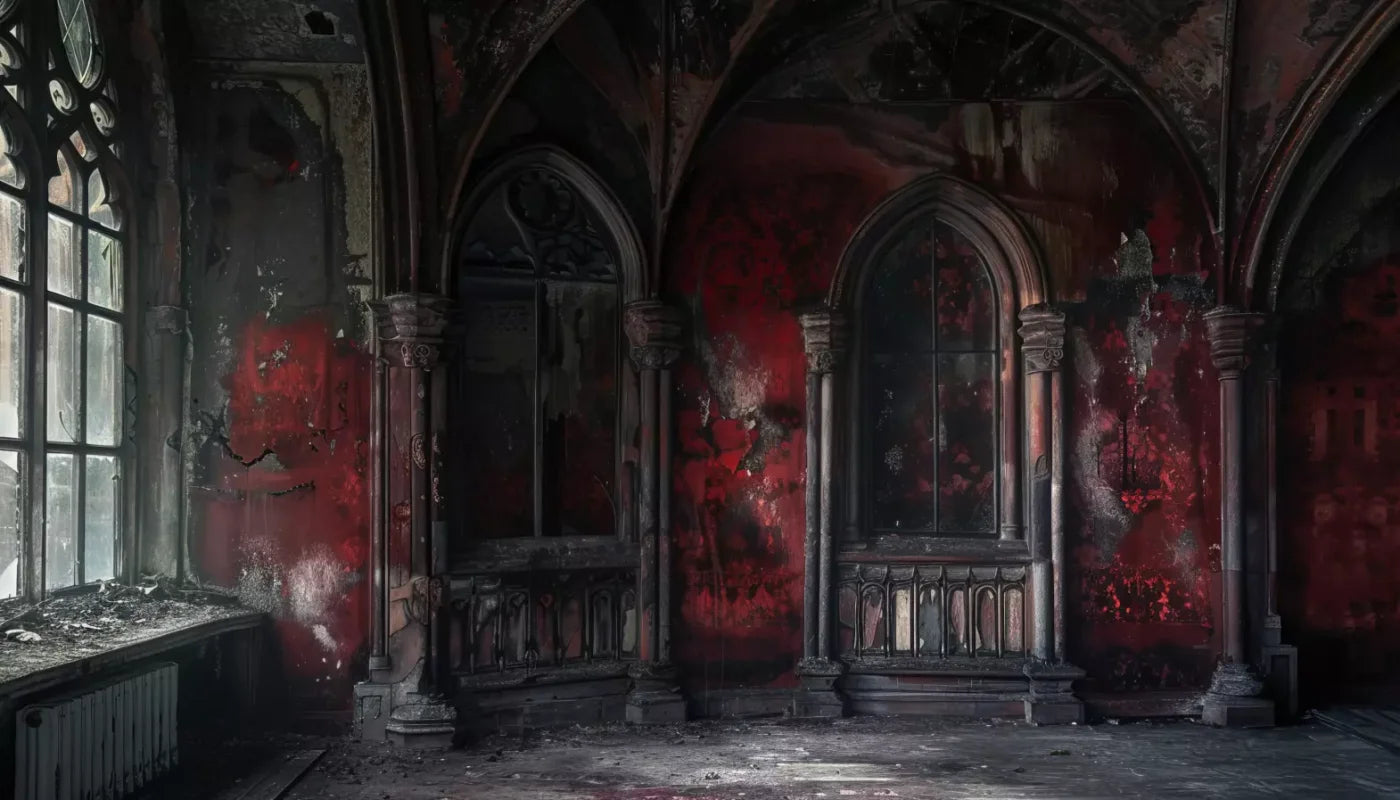 Red Room Decay 14’X8’ Ultracloth (168 X 96 Inch) Backdrop