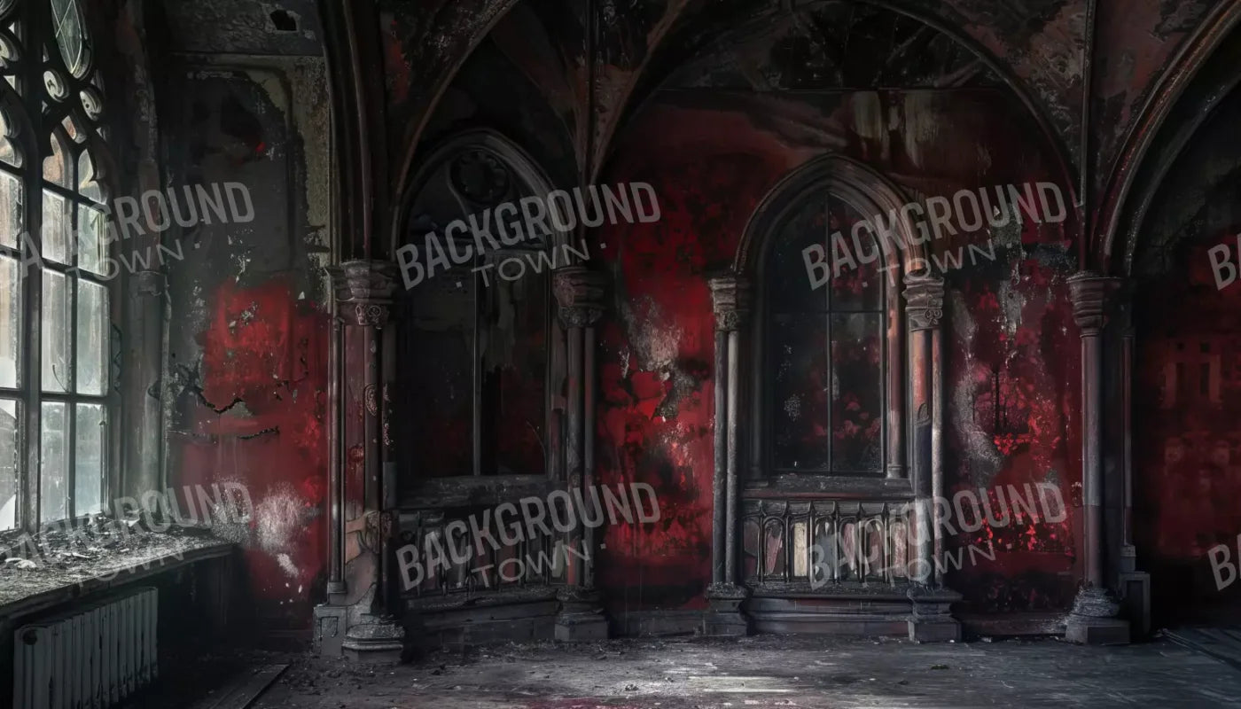 Red Room Decay 14’X8’ Ultracloth (168 X 96 Inch) Backdrop