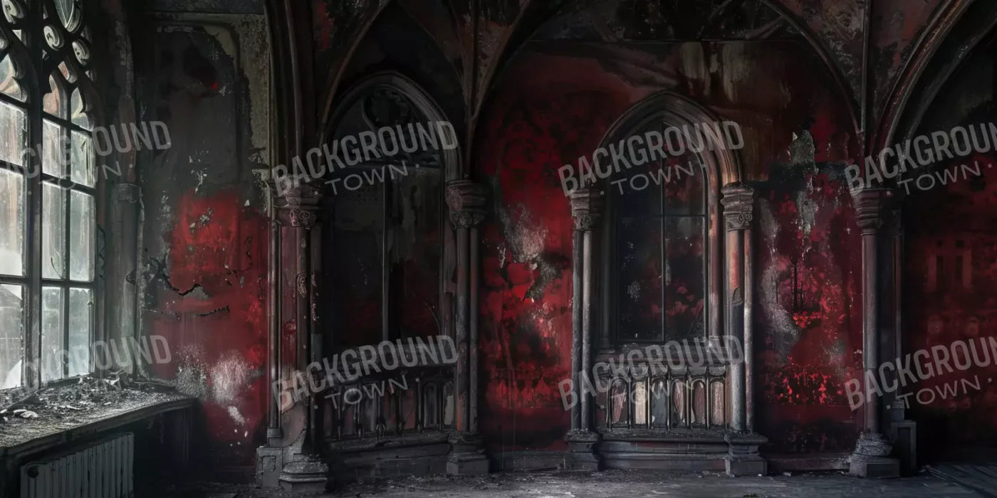 Red Room Decay 16’X8’ Ultracloth (192 X 96 Inch) Backdrop