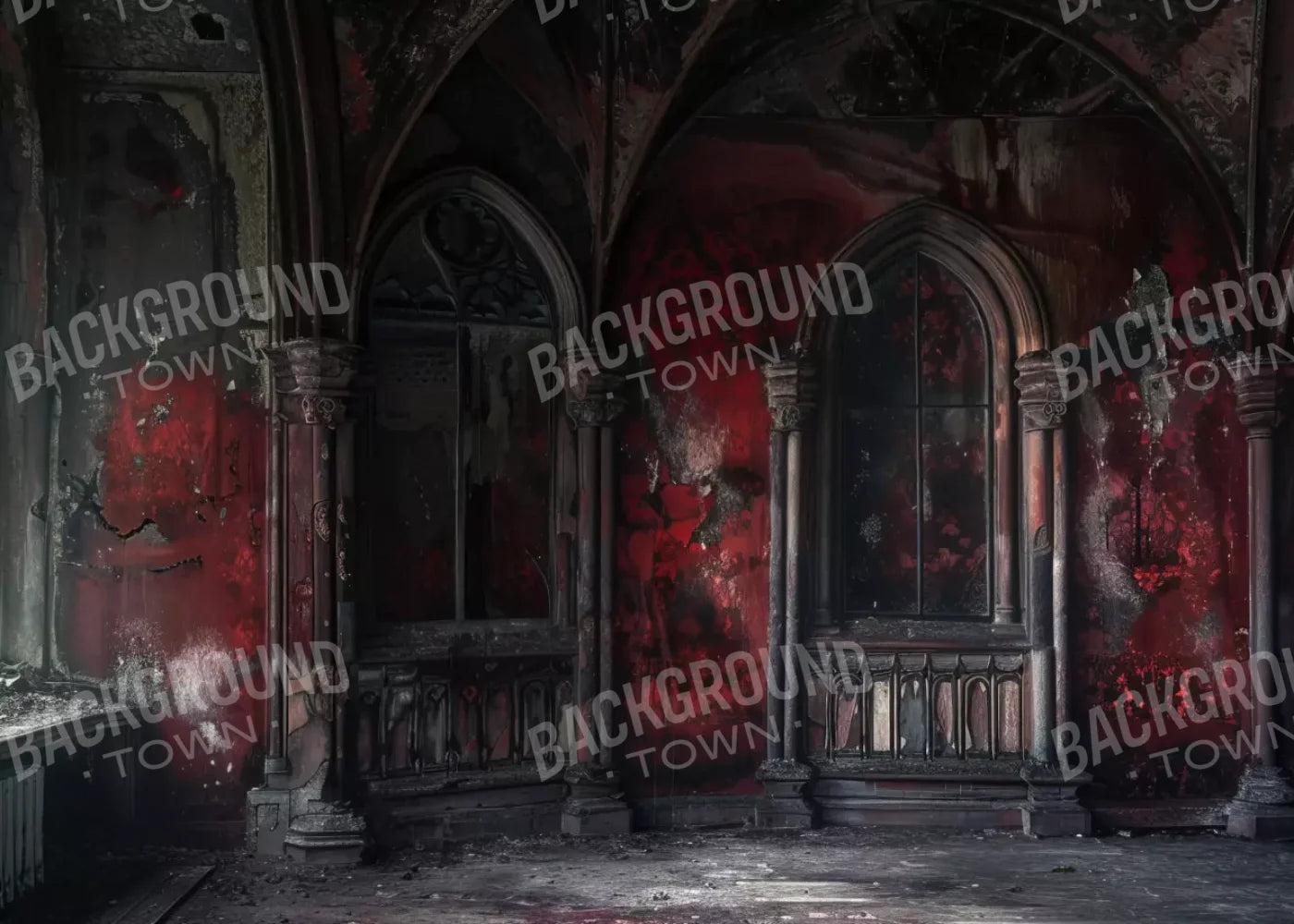 Red Room Decay 7’X5’ Ultracloth (84 X 60 Inch) Backdrop