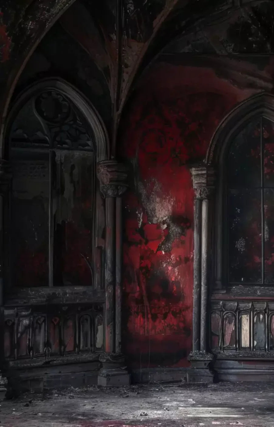 Red Room Decay 9’X14’ Ultracloth (108 X 168 Inch) Backdrop