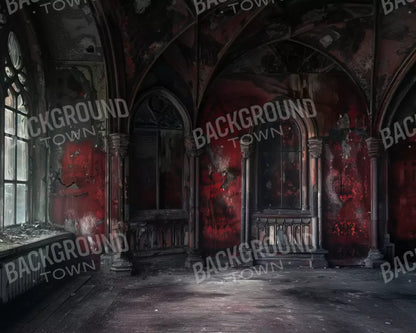 Red Room Decay Full 10’X8’ Fleece (120 X 96 Inch) Backdrop