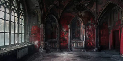 Red Room Decay Full 20’X10’ Ultracloth (240 X 120 Inch) Backdrop