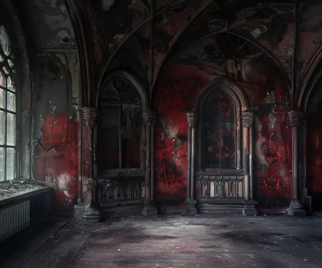 Red Room Decay Full 5’X4’2 Fleece (60 X 50 Inch) Backdrop
