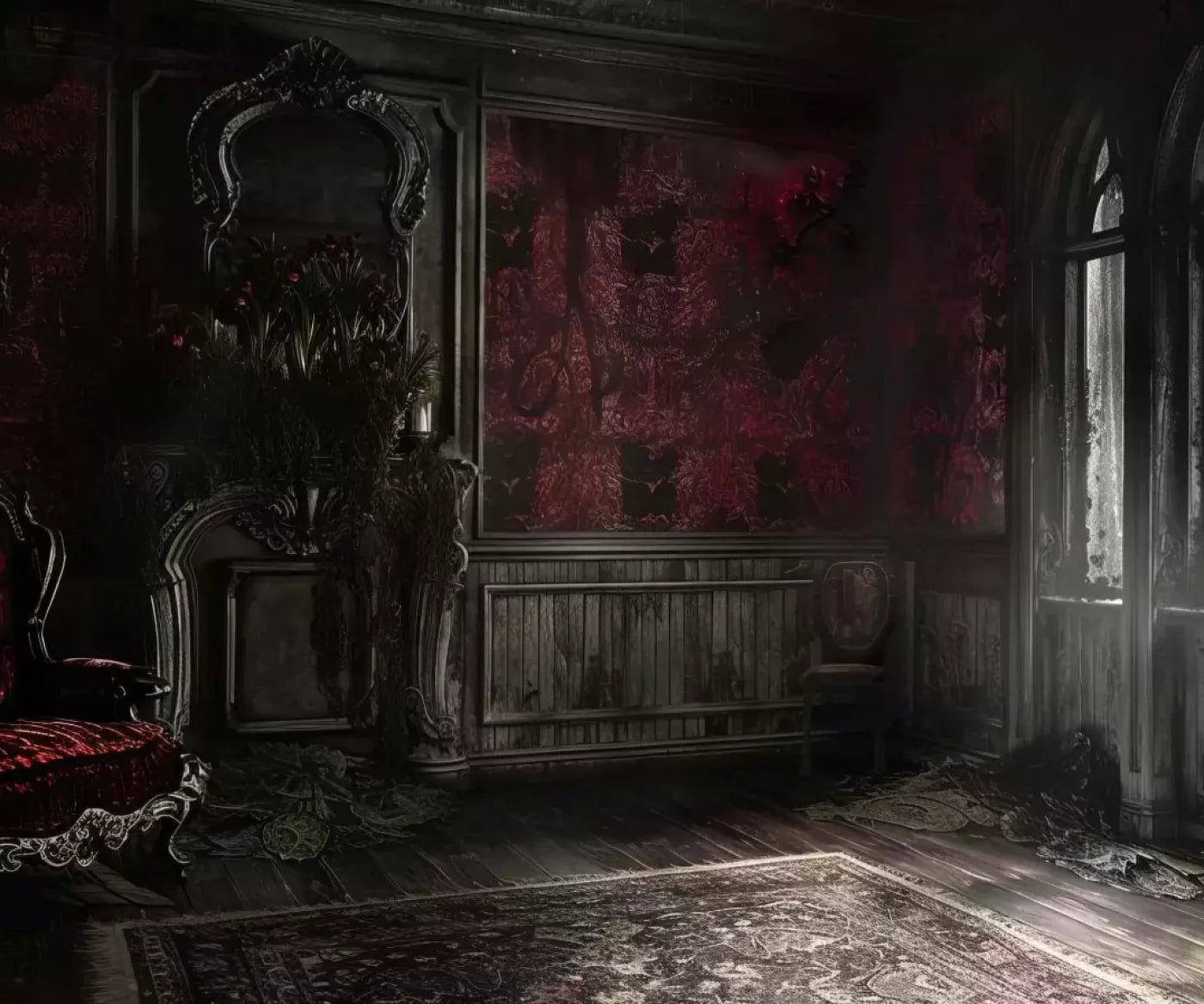 Red Room Weathered 12’X10’ Ultracloth (144 X 120 Inch) Backdrop