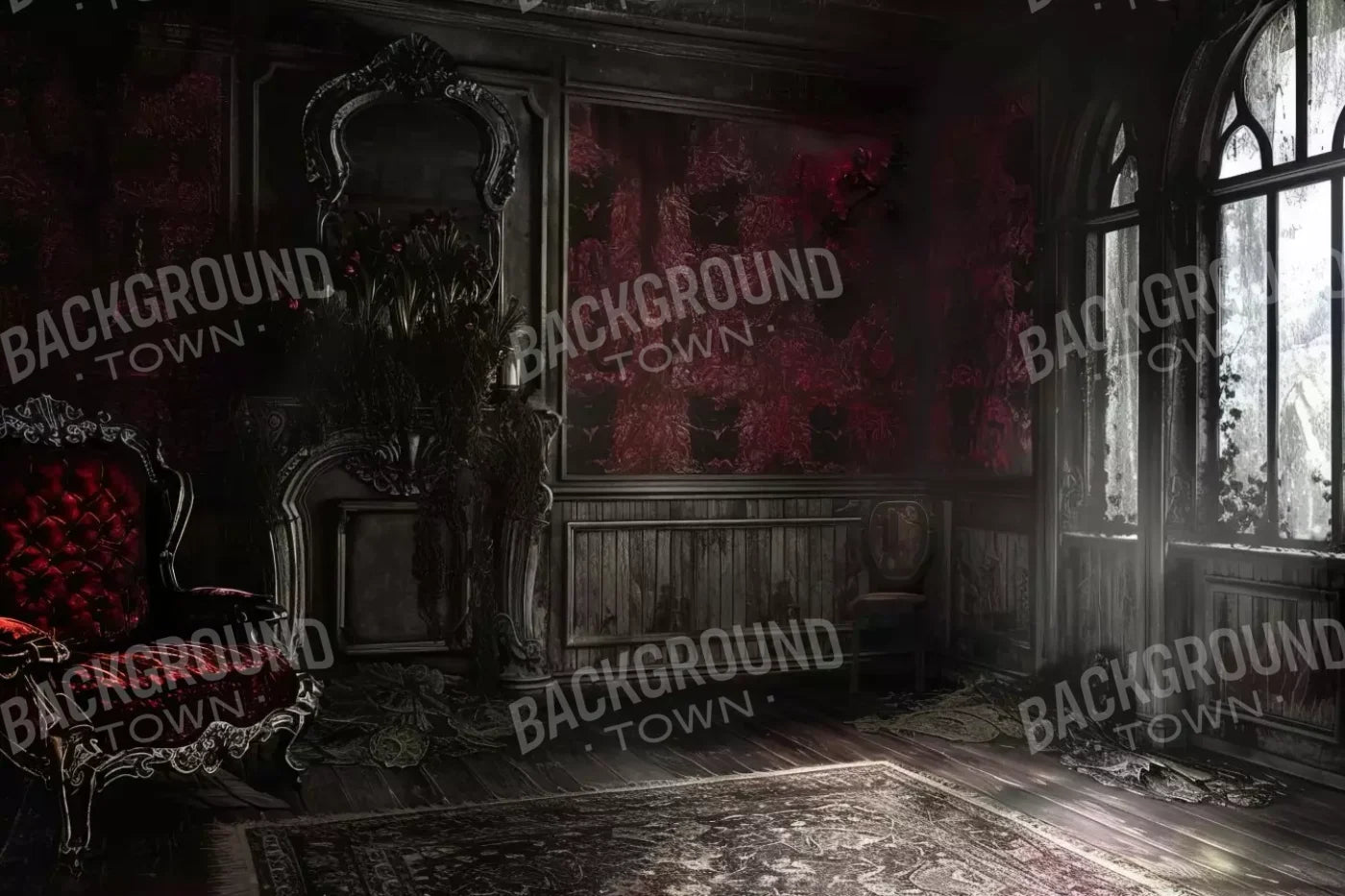 Red Room Weathered 12’X8’ Ultracloth (144 X 96 Inch) Backdrop