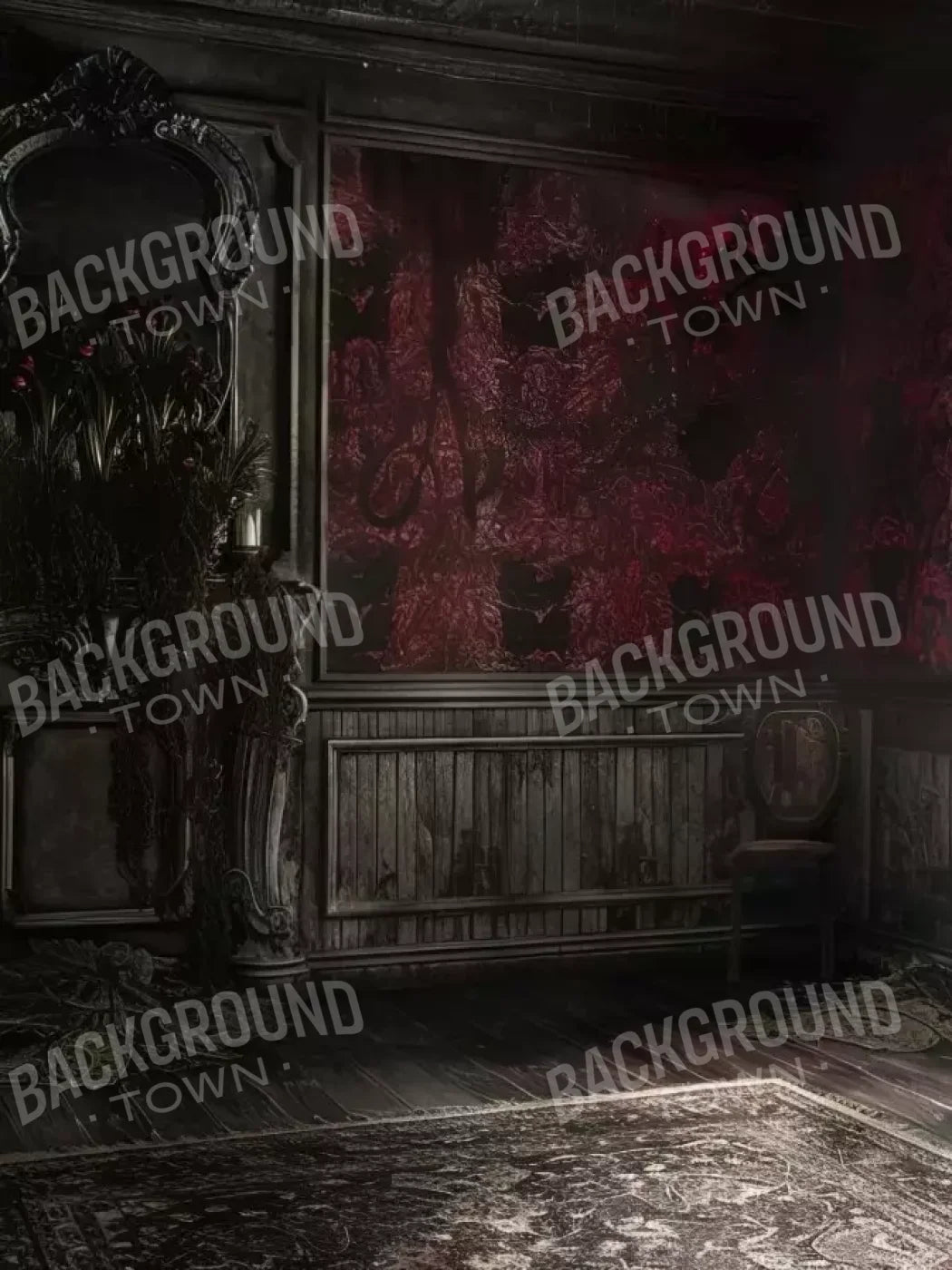 Red Room Weathered 5’X6’8 Fleece (60 X 80 Inch) Backdrop