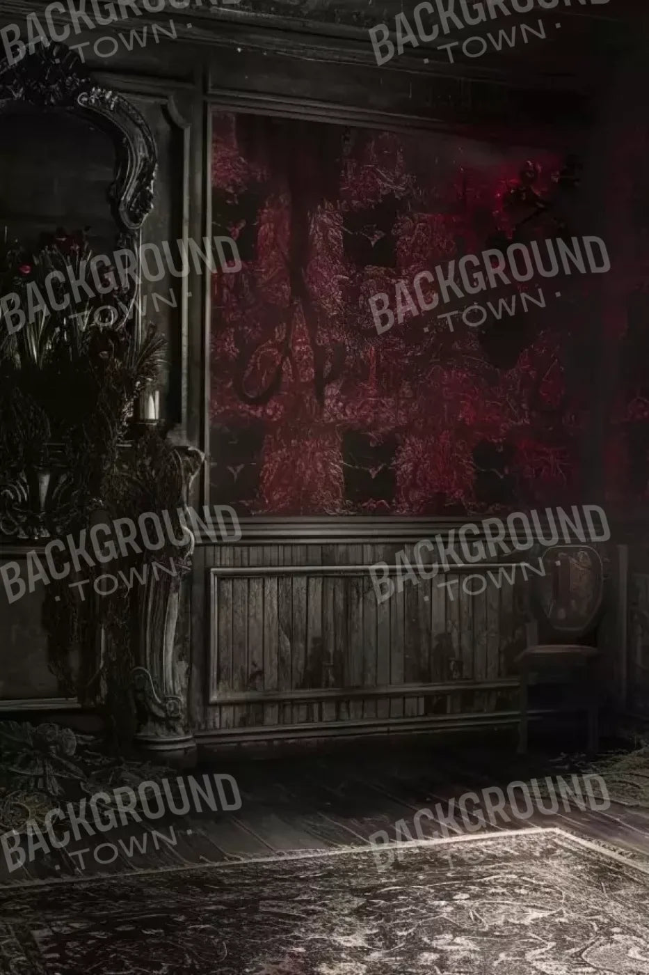 Red Room Weathered 8’X12’ Ultracloth (96 X 144 Inch) Backdrop