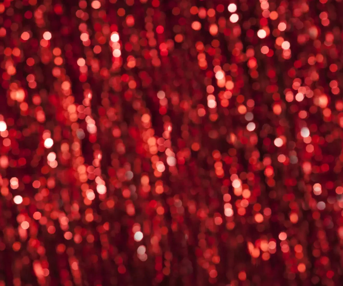Red Sparkle 5X42 Fleece ( 60 X 50 Inch ) Backdrop