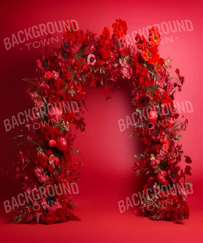 Red Studio Floral Arch 10’X12’ Ultracloth (120 X 144 Inch) Backdrop