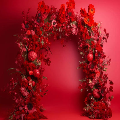 Red Studio Floral Arch 10’X10’ Ultracloth (120 X Inch) Backdrop
