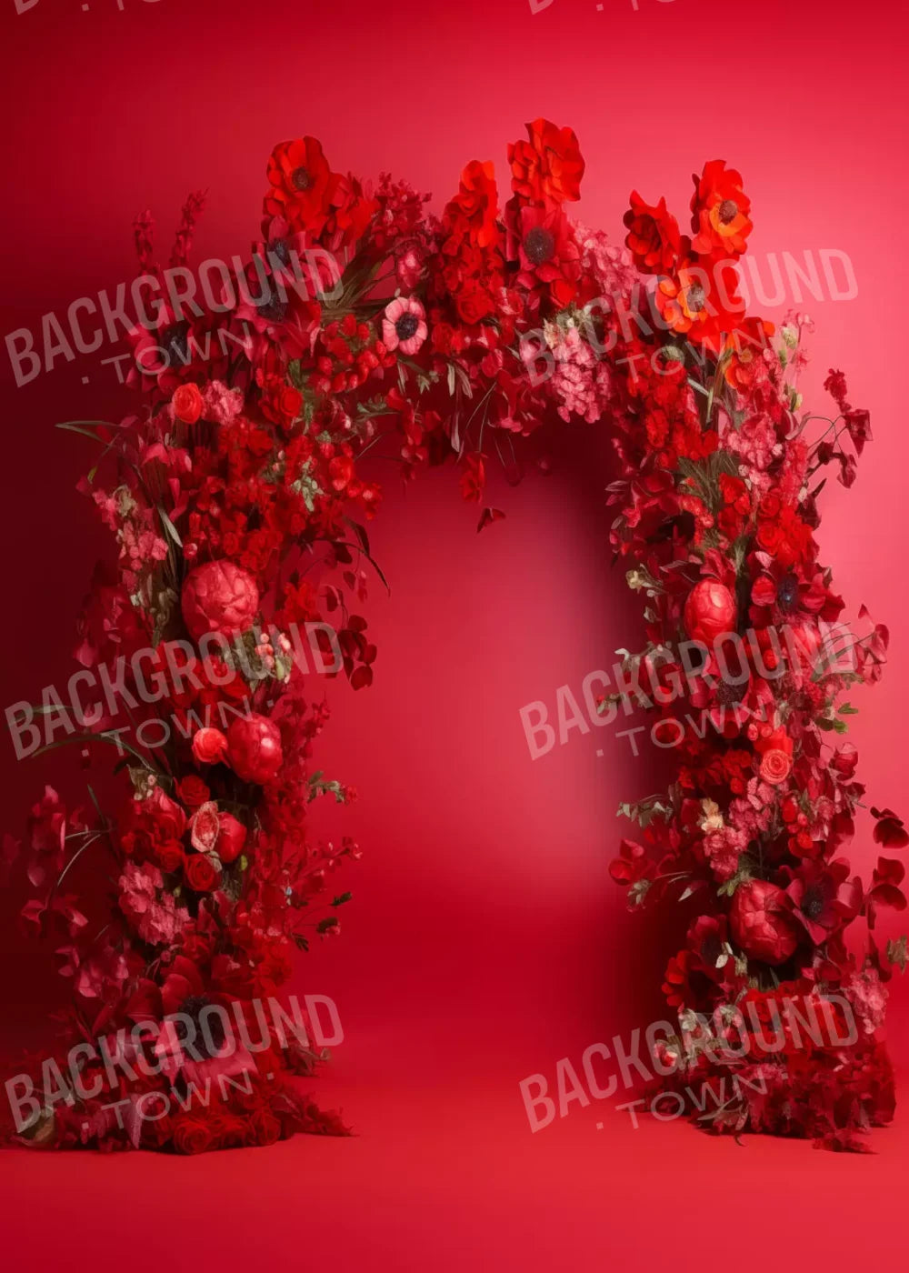 Red Studio Floral Arch 5’X7’ Ultracloth (60 X 84 Inch) Backdrop