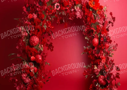 Red Studio Floral Arch 7’X5’ Ultracloth (84 X 60 Inch) Backdrop