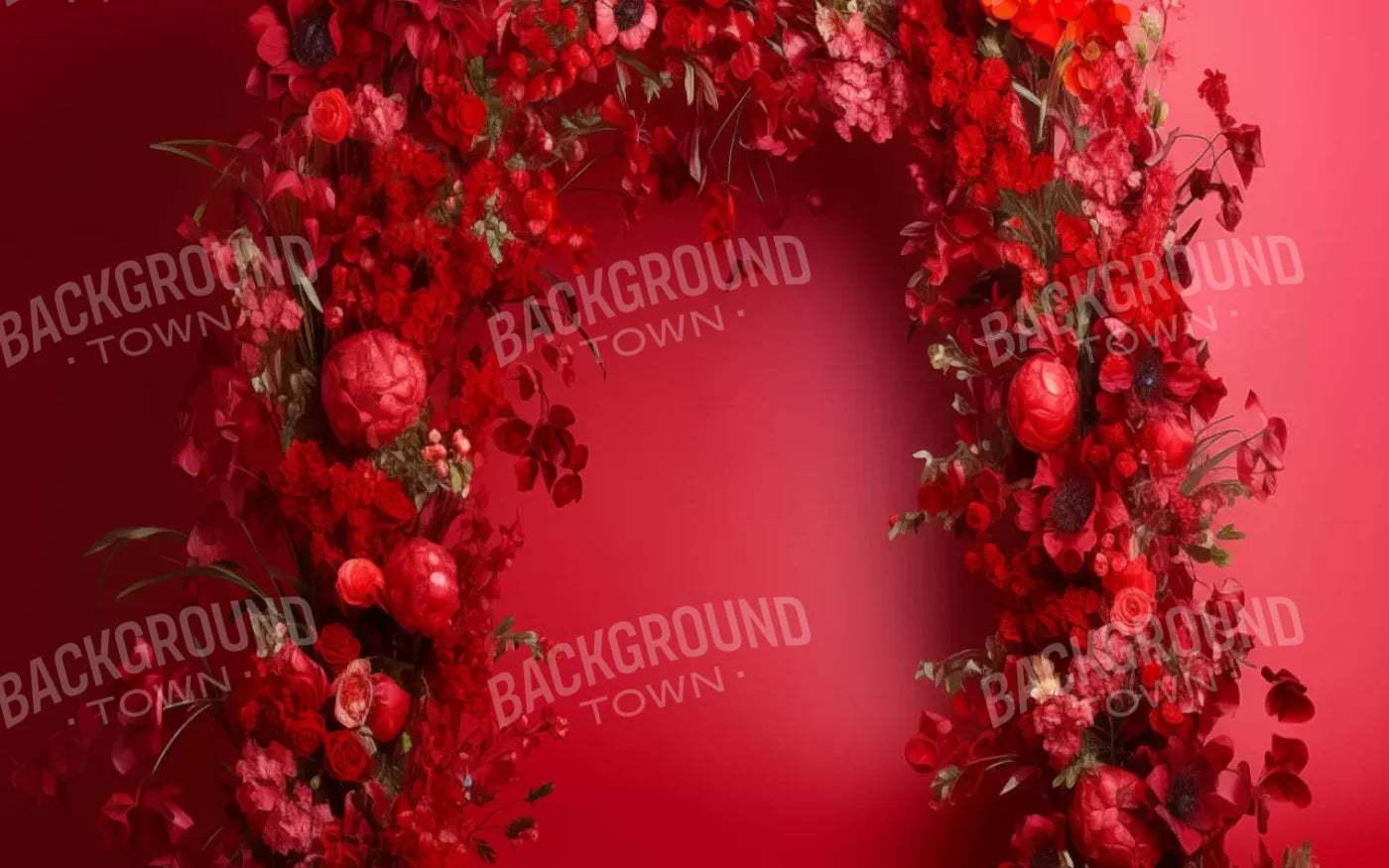 Red Studio Floral Arch 8’X5’ Ultracloth (96 X 60 Inch) Backdrop