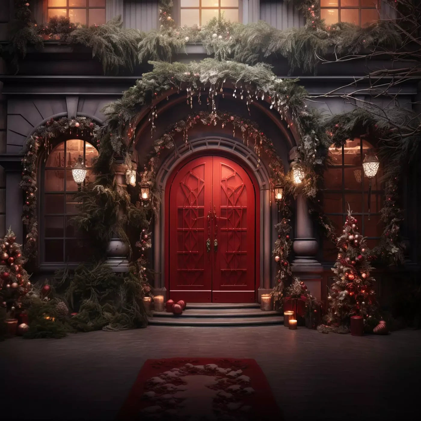 Red Velvet Christmas 10’X10’ Ultracloth (120 X Inch) Backdrop