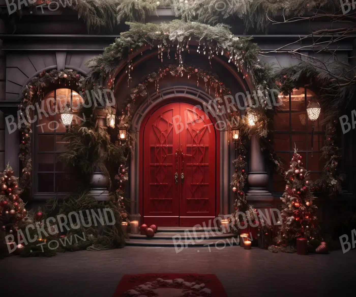 Red Velvet Christmas 12’X10’ Ultracloth (144 X 120 Inch) Backdrop