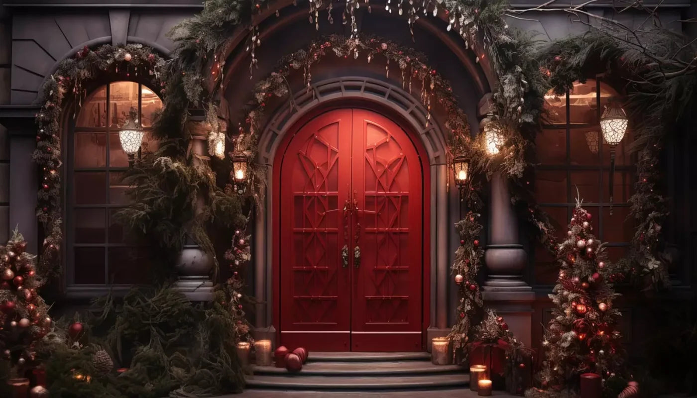 Red Velvet Christmas 14’X8’ Ultracloth (168 X 96 Inch) Backdrop