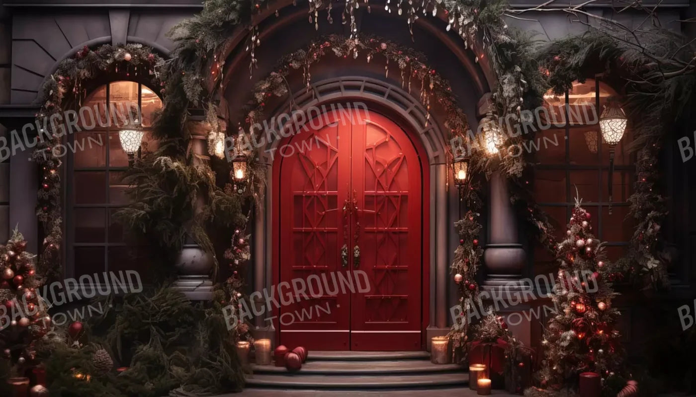 Red Velvet Christmas 14’X8’ Ultracloth (168 X 96 Inch) Backdrop