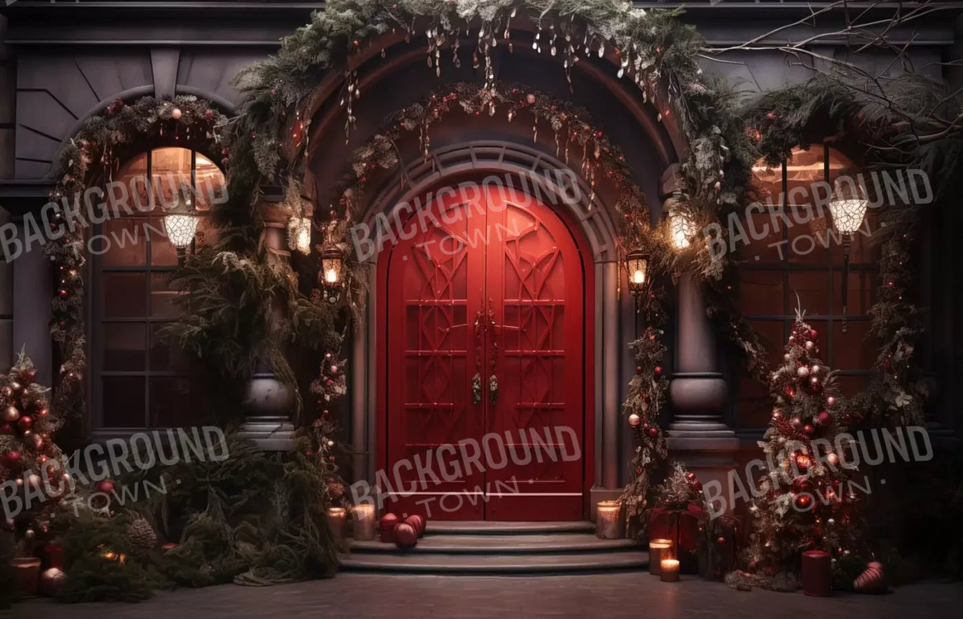 Red Velvet Christmas 14’X9’ Ultracloth (168 X 108 Inch) Backdrop