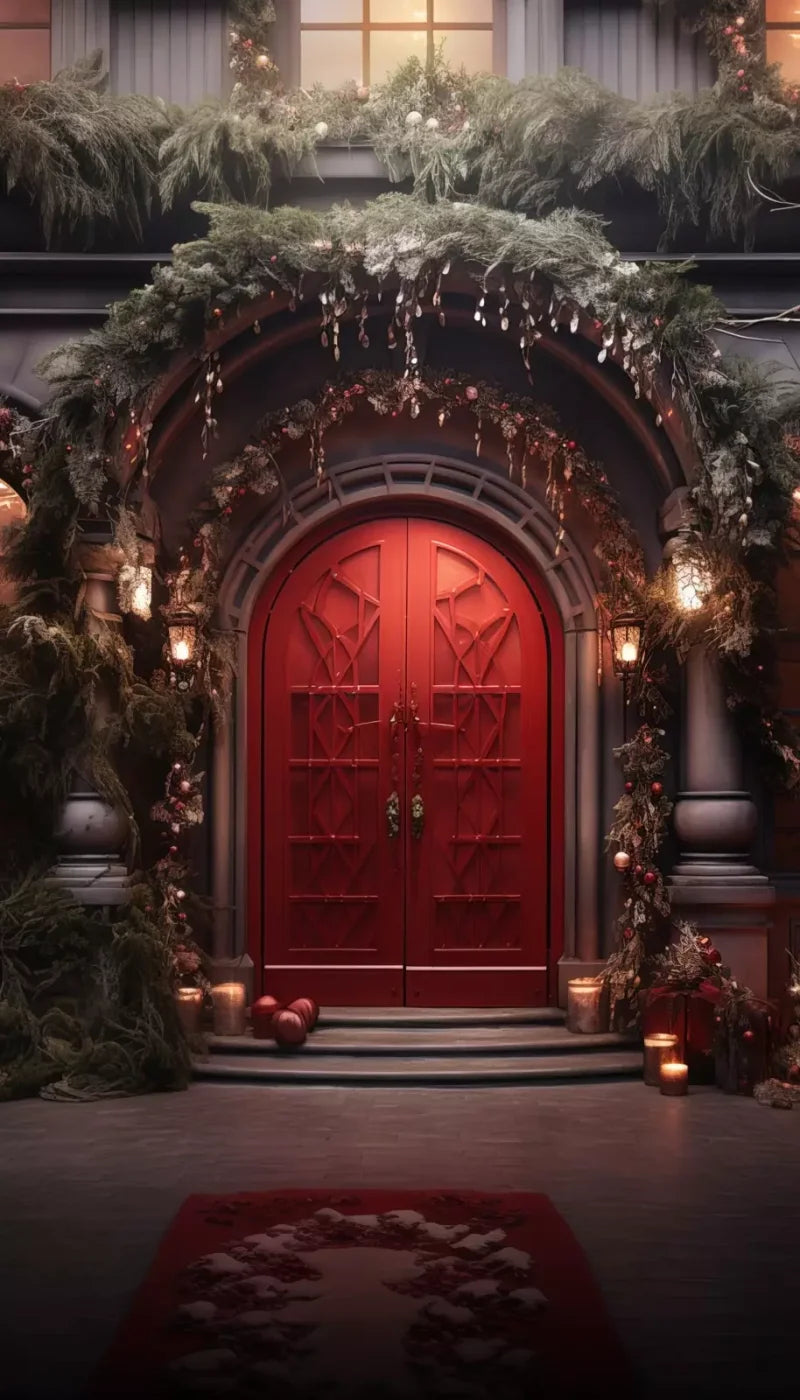 Red Velvet Christmas 8’X14’ Ultracloth (96 X 168 Inch) Backdrop