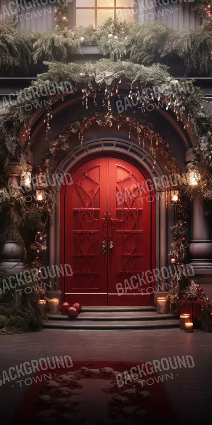 Red Velvet Christmas 8’X16’ Ultracloth (96 X 192 Inch) Backdrop