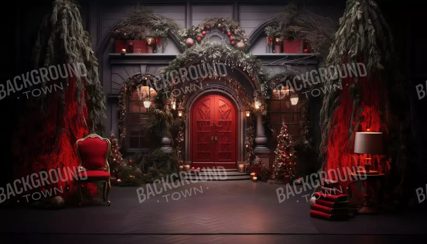 Red Velvet Christmas Ii 14’X8’ Ultracloth (168 X 96 Inch) Backdrop