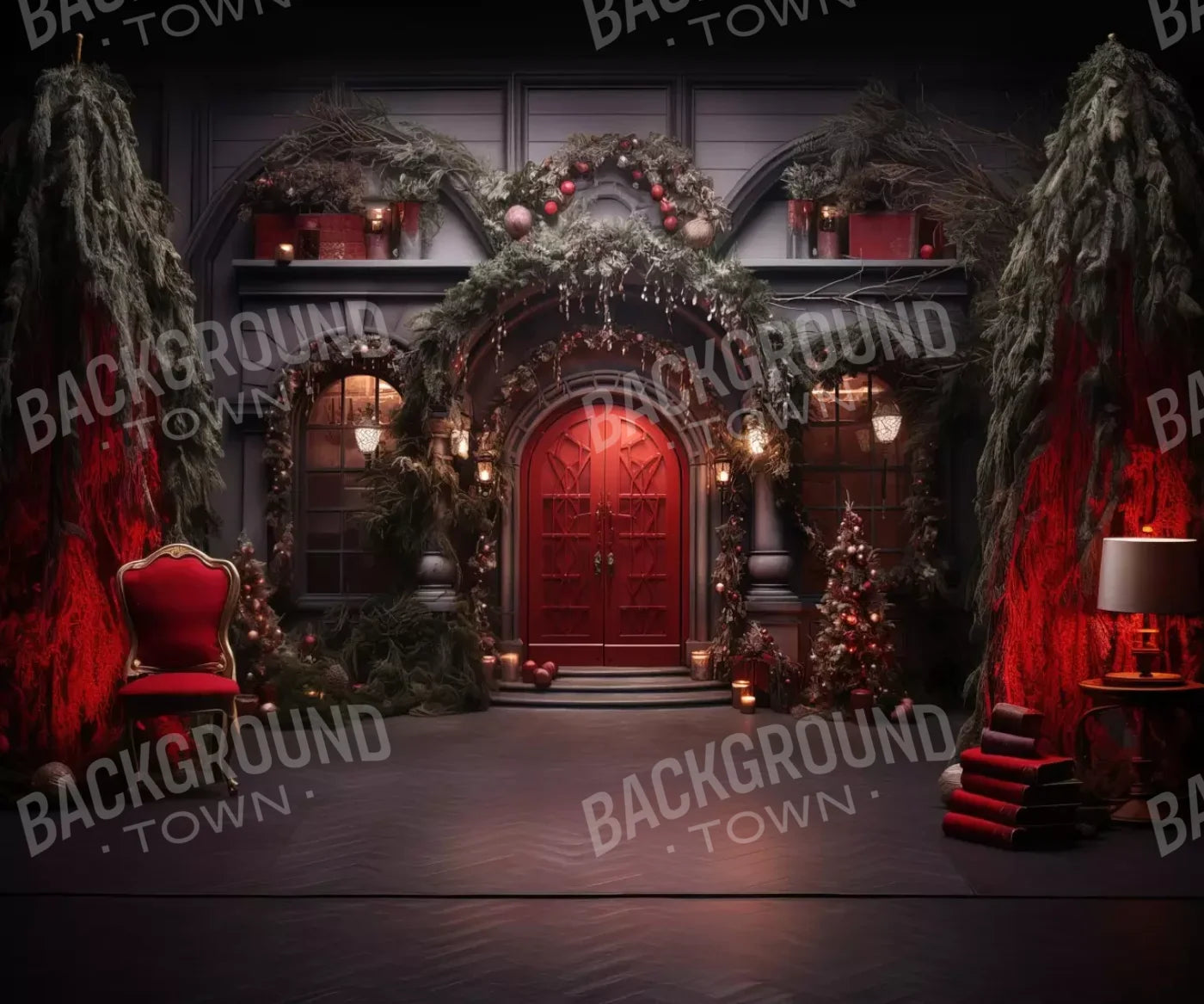 Red Velvet Christmas Ii 5’X4’2 Fleece (60 X 50 Inch) Backdrop