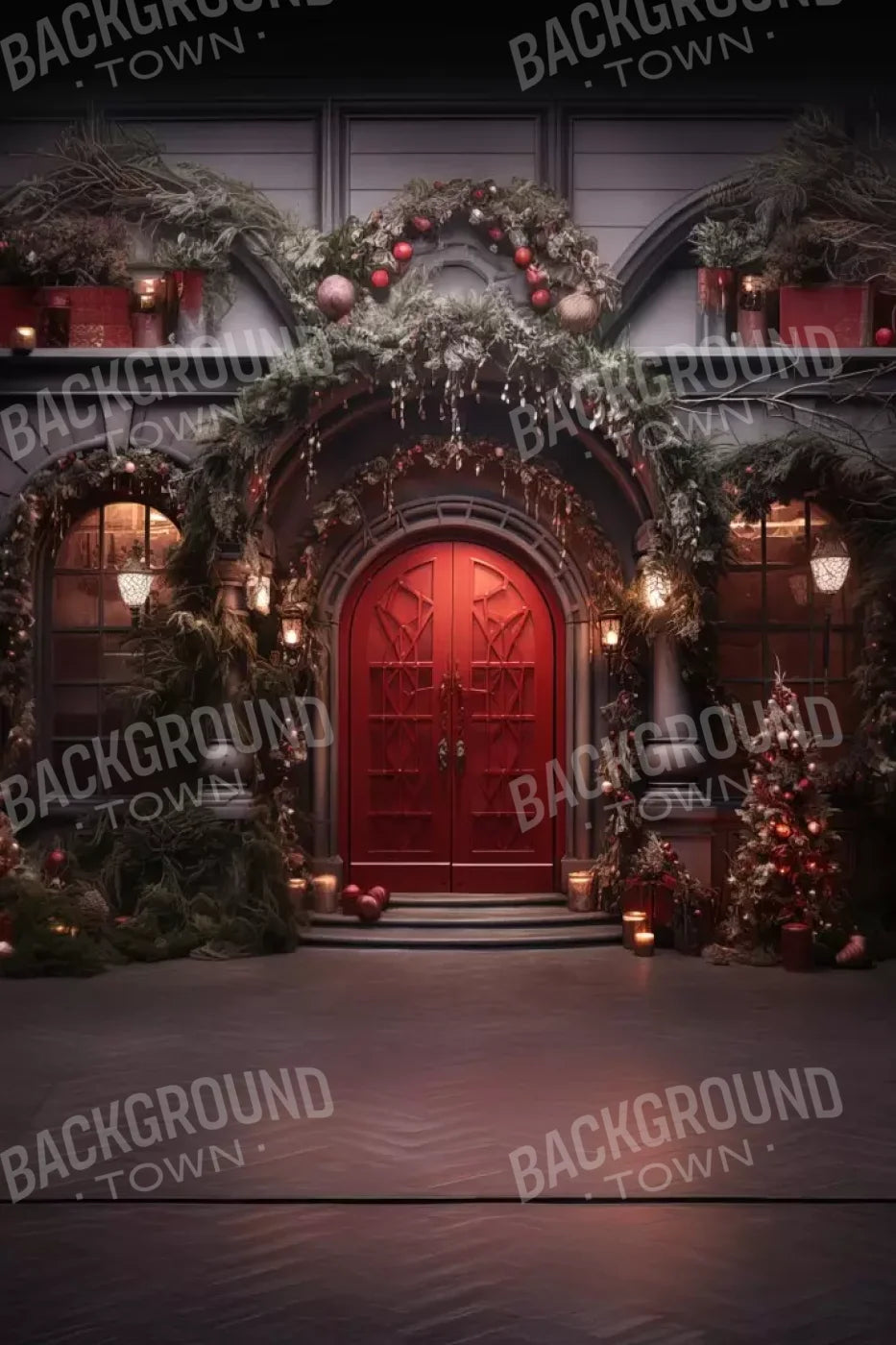 Red Velvet Christmas Ii 8’X12’ Ultracloth (96 X 144 Inch) Backdrop