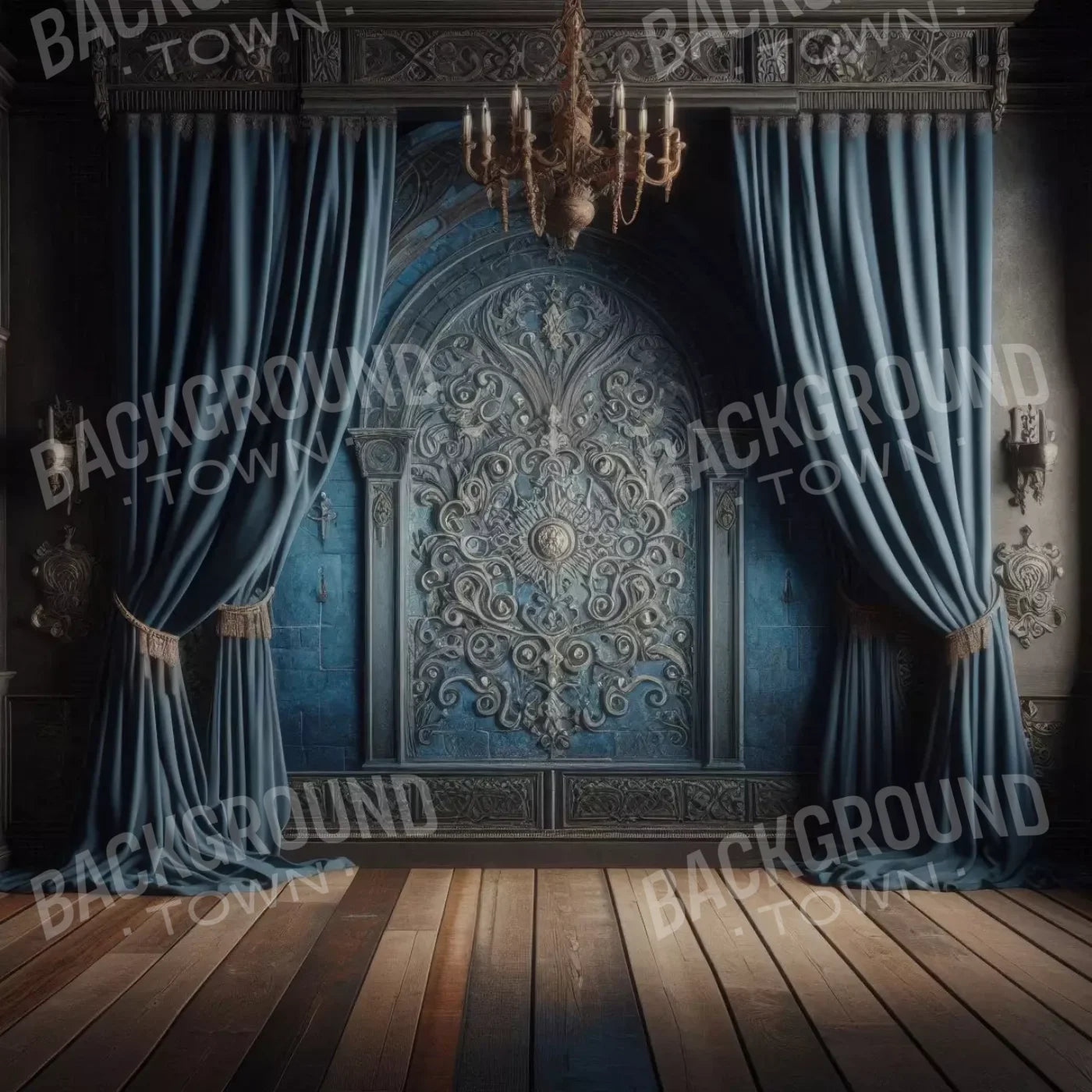 Regal Blue Bedroom 10’X10’ Ultracloth (120 X Inch) Backdrop