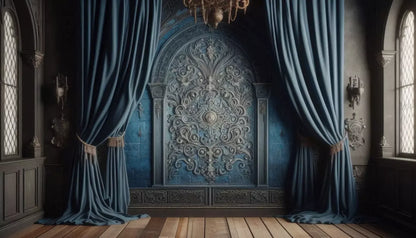Regal Blue Bedroom 14’X8’ Ultracloth (168 X 96 Inch) Backdrop