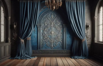 Regal Blue Bedroom 14’X9’ Ultracloth (168 X 108 Inch) Backdrop