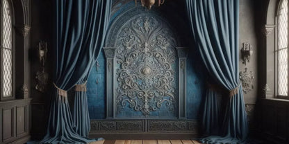 Regal Blue Bedroom 16’X8’ Ultracloth (192 X 96 Inch) Backdrop