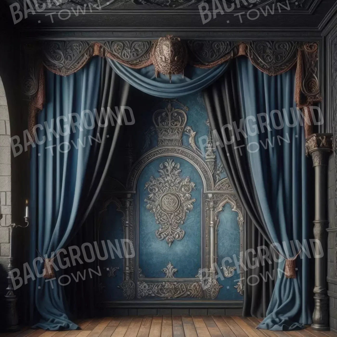 Regal Blue Bedroom 2 10’X10’ Ultracloth (120 X Inch) Backdrop