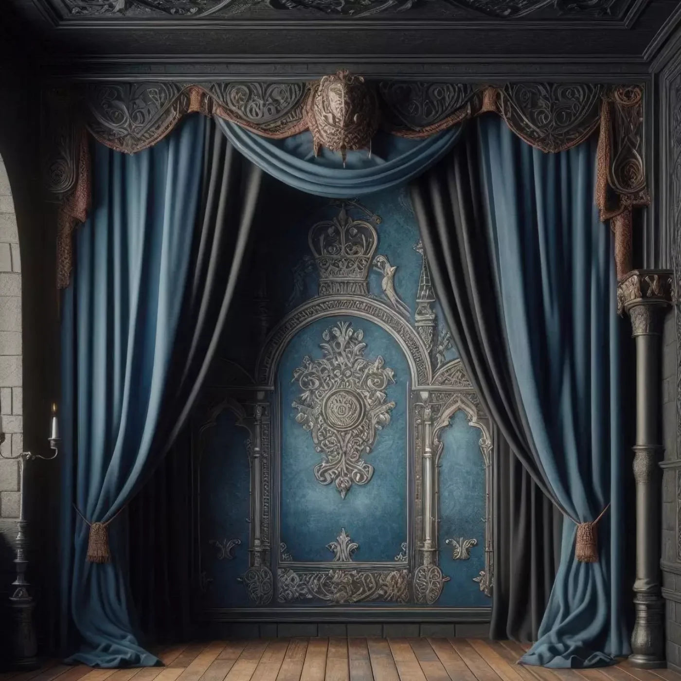 Regal Blue Bedroom 2 10’X10’ Ultracloth (120 X Inch) Backdrop