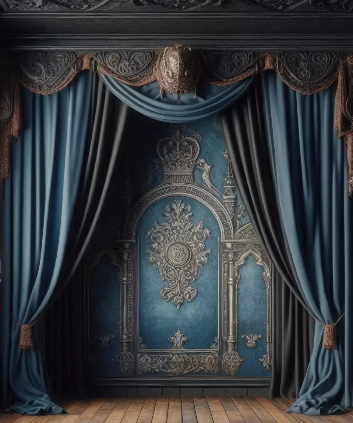 Regal Blue Bedroom 2 10’X12’ Ultracloth (120 X 144 Inch) Backdrop
