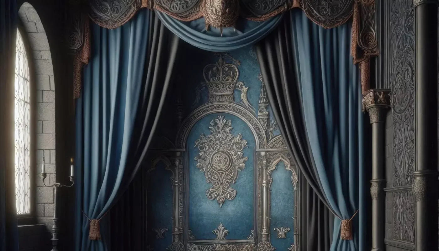 Regal Blue Bedroom 2 14’X8’ Ultracloth (168 X 96 Inch) Backdrop