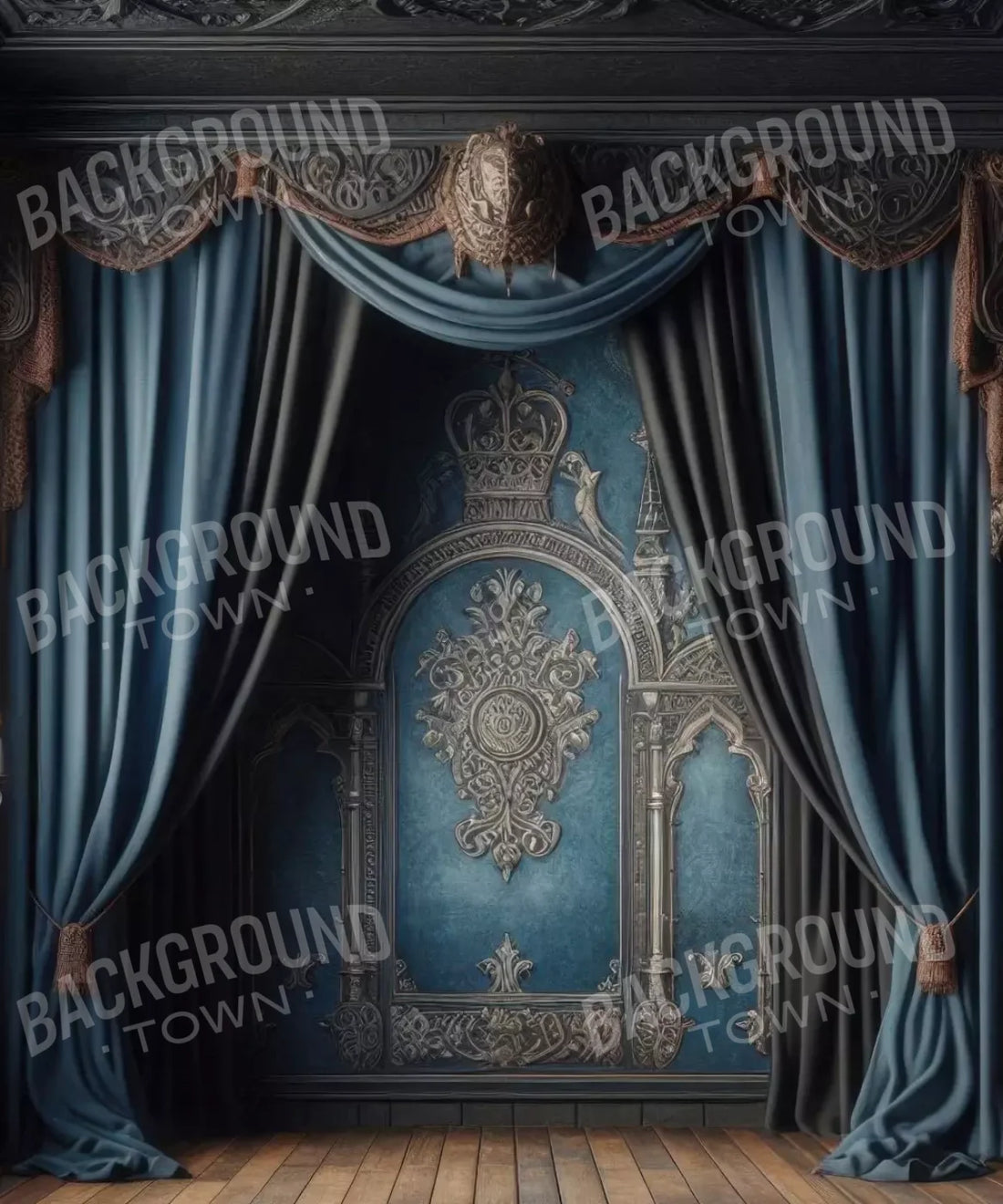 Blue Gray Brown Backdrop for Photography