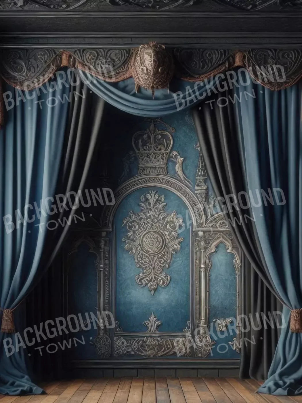 Regal Blue Bedroom 2 5’X6’8 Fleece (60 X 80 Inch) Backdrop