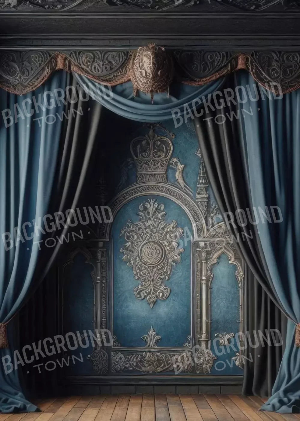 Regal Blue Bedroom 2 5’X7’ Ultracloth (60 X 84 Inch) Backdrop