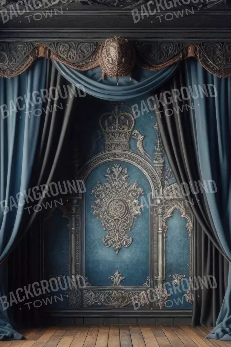 Regal Blue Bedroom 2 8’X12’ Ultracloth (96 X 144 Inch) Backdrop